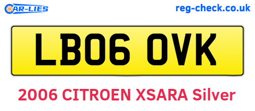 LB06OVK are the vehicle registration plates.