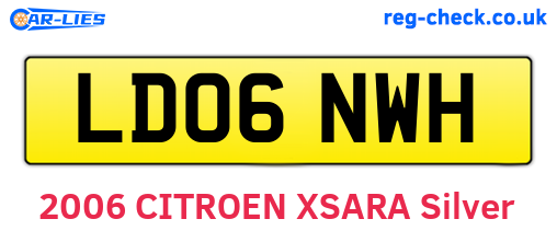LD06NWH are the vehicle registration plates.