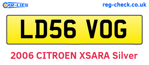 LD56VOG are the vehicle registration plates.