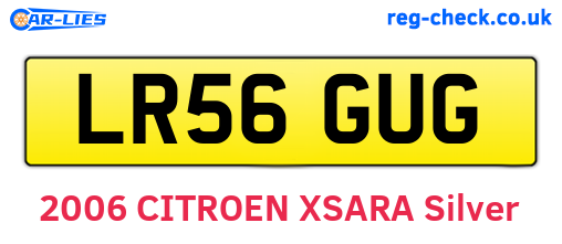 LR56GUG are the vehicle registration plates.