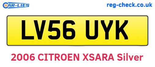 LV56UYK are the vehicle registration plates.