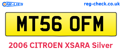 MT56OFM are the vehicle registration plates.