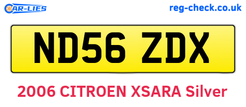 ND56ZDX are the vehicle registration plates.