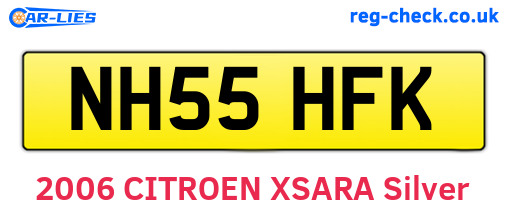 NH55HFK are the vehicle registration plates.