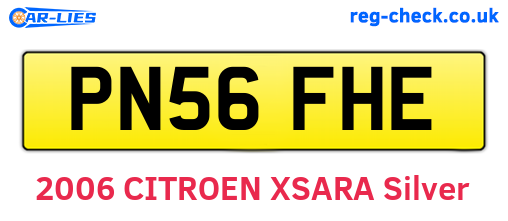 PN56FHE are the vehicle registration plates.