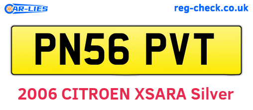 PN56PVT are the vehicle registration plates.