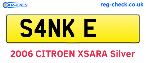S4NKE are the vehicle registration plates.