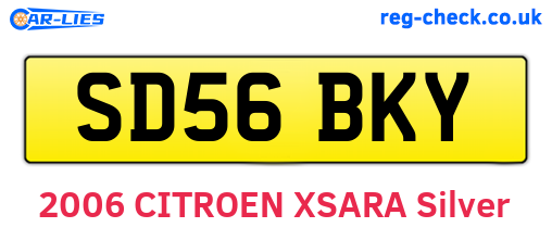 SD56BKY are the vehicle registration plates.