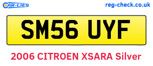 SM56UYF are the vehicle registration plates.