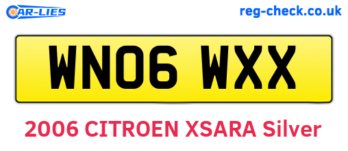 WN06WXX are the vehicle registration plates.