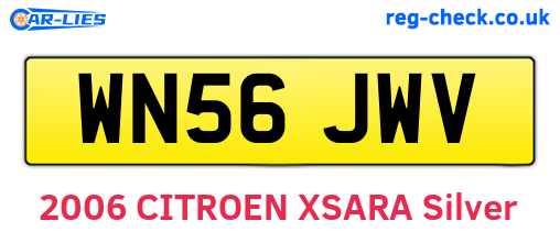 WN56JWV are the vehicle registration plates.