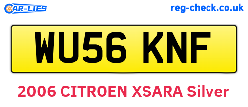 WU56KNF are the vehicle registration plates.