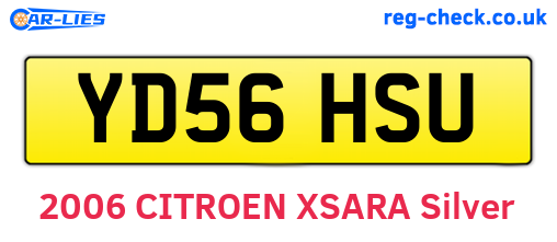 YD56HSU are the vehicle registration plates.