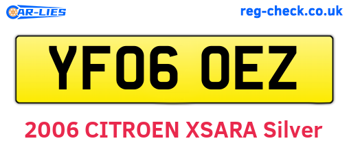 YF06OEZ are the vehicle registration plates.