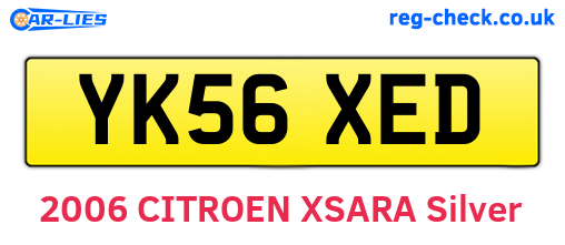YK56XED are the vehicle registration plates.