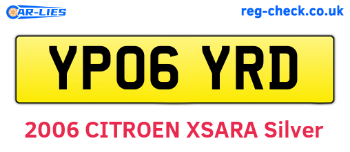 YP06YRD are the vehicle registration plates.