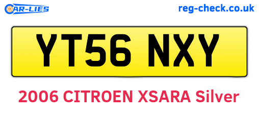 YT56NXY are the vehicle registration plates.