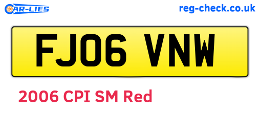 FJ06VNW are the vehicle registration plates.