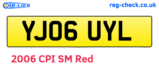 YJ06UYL are the vehicle registration plates.