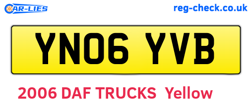 YN06YVB are the vehicle registration plates.