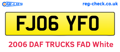 FJ06YFO are the vehicle registration plates.