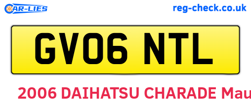 GV06NTL are the vehicle registration plates.
