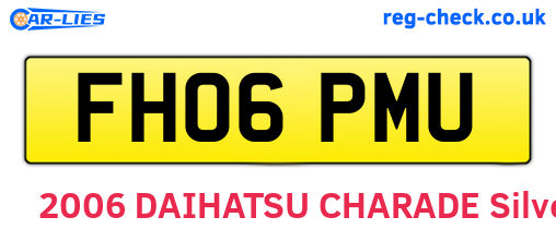 FH06PMU are the vehicle registration plates.
