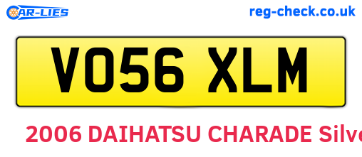 VO56XLM are the vehicle registration plates.