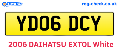 YD06DCY are the vehicle registration plates.