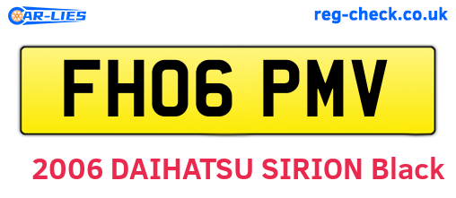 FH06PMV are the vehicle registration plates.