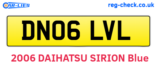 DN06LVL are the vehicle registration plates.