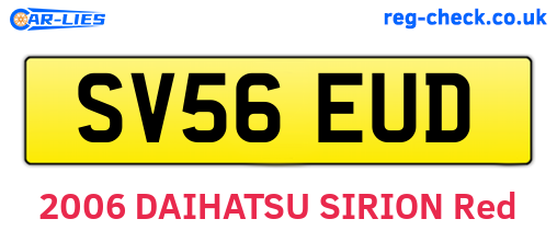 SV56EUD are the vehicle registration plates.