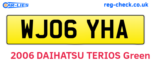 WJ06YHA are the vehicle registration plates.