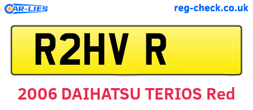 R2HVR are the vehicle registration plates.