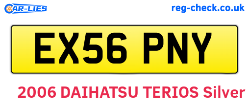 EX56PNY are the vehicle registration plates.