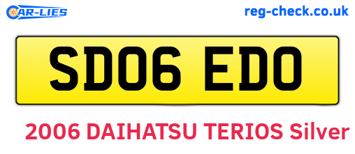 SD06EDO are the vehicle registration plates.