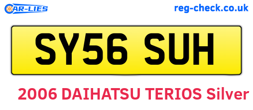 SY56SUH are the vehicle registration plates.