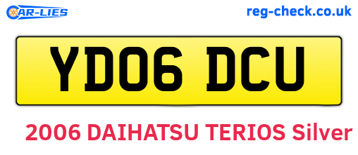 YD06DCU are the vehicle registration plates.