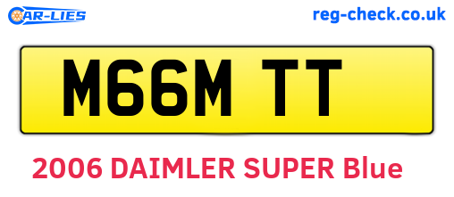 M66MTT are the vehicle registration plates.