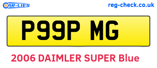 P99PMG are the vehicle registration plates.