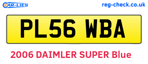 PL56WBA are the vehicle registration plates.