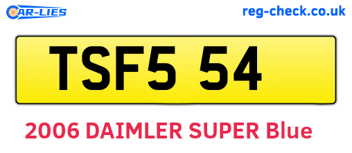TSF554 are the vehicle registration plates.