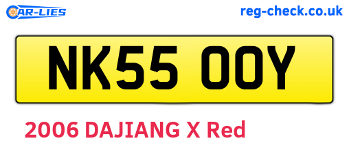 NK55OOY are the vehicle registration plates.