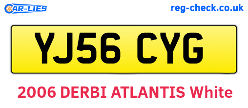 YJ56CYG are the vehicle registration plates.