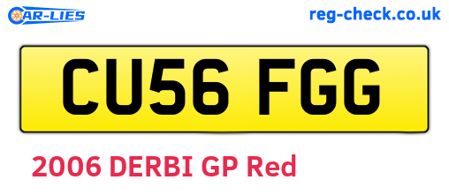 CU56FGG are the vehicle registration plates.