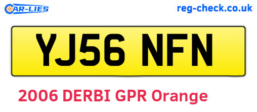 YJ56NFN are the vehicle registration plates.