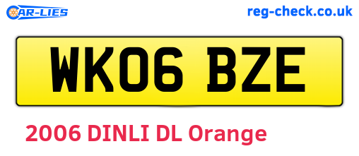 WK06BZE are the vehicle registration plates.