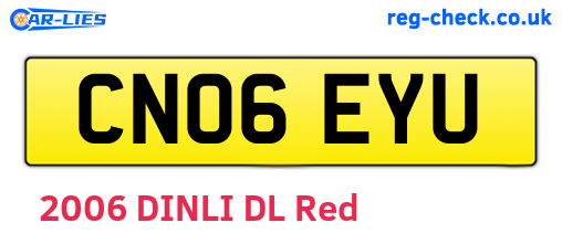 CN06EYU are the vehicle registration plates.