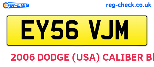EY56VJM are the vehicle registration plates.