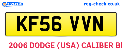 KF56VVN are the vehicle registration plates.